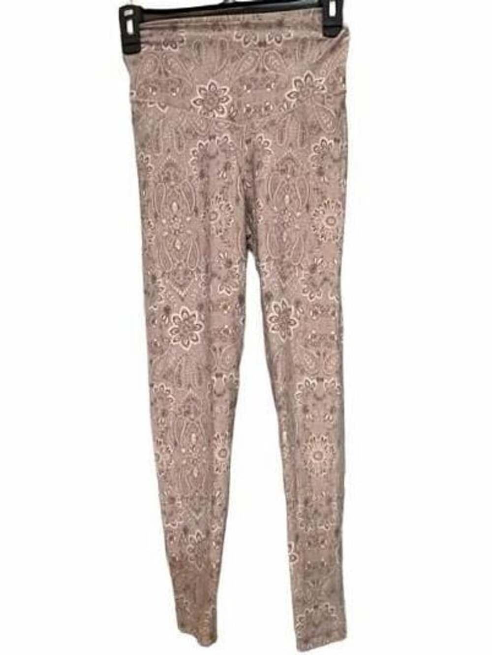 Aerie Chill Play Move Leggings Size M Brown Paisley